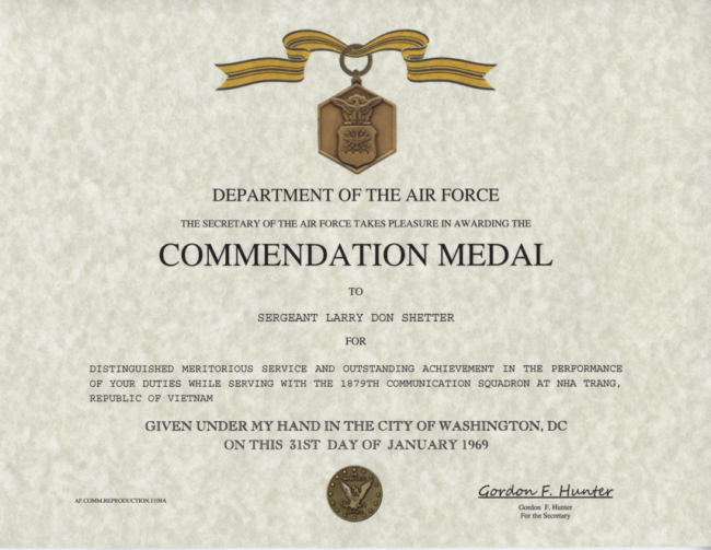Air Force Commendation Medal Template