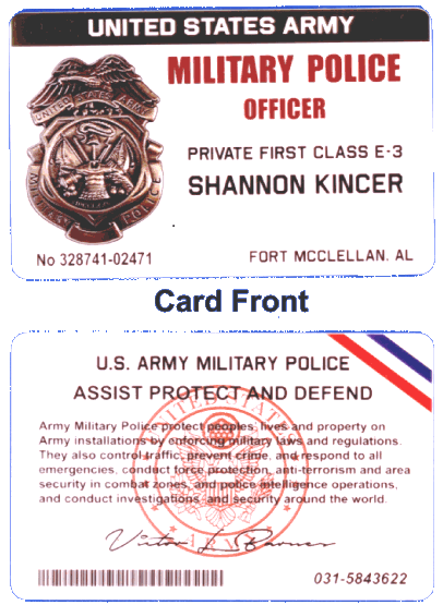 Police Photo Id Card