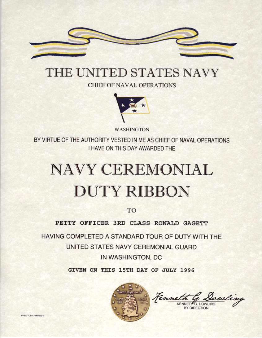 Navy Blue Ceremonial Ribbon